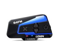 LEXIN B4FM Motorcycle Bluetooth Intercom, 10-Rider Group Intercom System with Music Sharing, IP67 Waterproof Motorbike Helmet Headset, DSP Noise Cancellation, FM Radio, Universal Pairing, 1 Pack