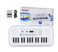 Lexington 32 Key Electric Keyboard, Small Digital Piano for Beginners, Mini Portable Musical Gift (EK3282, White)