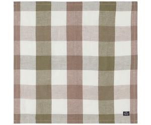 Lexington - Checked Linen/Cotton Napkin 50x50 cm, Brown/Olive - Brown