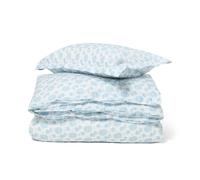 Lexington - Floral Duvet Cover Set With Flower Pattern 220x220 cm, Blue / White - White