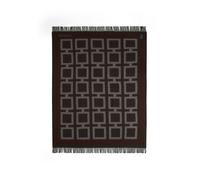 Lexington - Graphic Recycled Wool Throw 130x170 cm - Brown