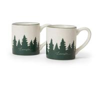 Lexington - Happy Holidays Espresso Mug White / Green 2-pack - White