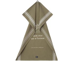 Lexington - Harvest & Gatherings Org Cotton Kitchen Towel 50x70 cm, Olive - White