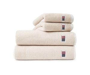 Lexington Icons Original Striped bath towel 100x150 cm white-tan