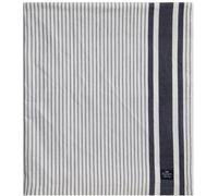 Lexington - Icons Striped Organic Cotton Oxford Tablecloth 150x350 cm, White / Dress Blue - White