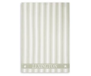 Lexington Icons Waffle Striped kitchen towel 50x70 cm sage green-white