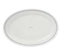 Lexington - Lexington Porcelain Platter Oval, White / Dark Blue - White