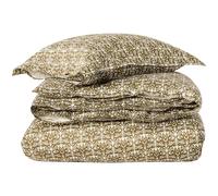 Lexington - Ornament Bed Set 150x210 + 50x60 cm, Olive / White - White