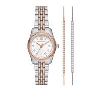 Lexington Pave Two-Tone Watch and Slider Bracelet Gift Set