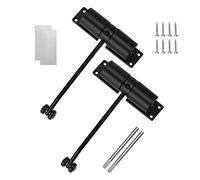LEXININ 2 Pack Mini Automatic Spring Door Closer, Small Diecast Construction Light-Duty Safety Spring Door Closer to Convert Hinged Doors to Self-Closing, Black