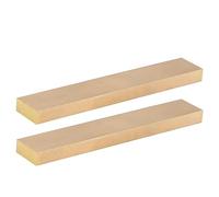 LEXININ 2 Pcs 3/8 x 1 x 6 Inch Brass Flat Bar Stock, Rectangular Brass Bar, Long Solid Plate Mill Stock