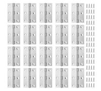 LEXININ 20 PCS 3 Inch Door Hinges, 75mm Stainless Steel Hinges, Folding Butt Hinges for Gate Windows Closet Drawer