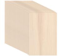 LEXININ 20 PCS 300 x 300 x 2mm Basswood Plywood Sheets, A4 Unfinished Wood Craft Board for DIY Crafts