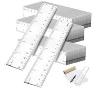 LEXININ 200 Pack 6 Inch Clear Plastic Ruler, 15cm Straight Edge Rulers, Measuring Rulers Tool Bulk for Home, Office
