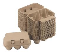LEXININ 30 PCS Egg Boxes Cardboard for 6 Eggs, Half Dozen Paper Egg Cartons for Farm Home Storage