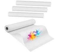 LEXININ 4 Rolls 25m x 44cm Large White Drawing Paper Roll, Art Easel Painting Paper Roll for Gift Wrap, Drawing, Sketching