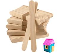 LEXININ 400 PCS 200 x 25 x 1.6mm Jumbo Wooden Lollipop Sticks, 8 Inch Large Craft Lolly Sticks, Wood Ice Cream Sticks for DIY
