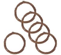 LEXININ 5 Pcs 30cm Grapevine Wreath, Vine Branch Rattan Wreath Ring for DIY Craft, Front Door Wall Hanging, Wedding Party Decors