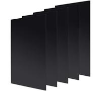 LEXININ 5 Pcs A4 Black Acrylic Sheet, 297 x 210 x 3mm Black Acrylic Plastic Sheet for Craft Painting