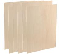 LEXININ 6 PCS 2mm Basswood Sheet, 30 x 40cm Wood Rectangle Board, Unfinished Plywood Sheet for Arts Crafts Wood Engraving