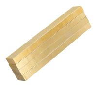 LEXININ Brass Flat Bar Stock, 3/8 x 1 x 6 inches, Rectangular Solid Plate, 4 Pieces