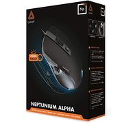 Lexip - Np93 Alpha Gaming Mouse - with internal 2-axis joystick - ultimate glide with ceramic pads + adjustable weight + 12 programmable buttons, Black