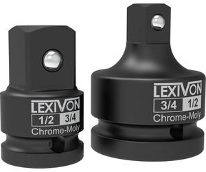 LEXIVON 1/2" & 3/4" Impact Socket Adapter (2 pcs) 1/2 Female to 3/4 Male Increa