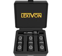 LEXIVON 1/2" Impact sockets Set, 17 19 21mm Impact Lug nut Socket + 3/4", 13/16