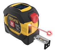 LEXIVON 2 in 1 Digital Laser Tape Measure | 130ft/40m Laser Distance Meter Display On Backlit LCD Screen with 16ft/5m AutoLock Measuring Tape | Ft/Inch/Fractions/M/mm(LX-201)