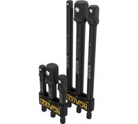 LEXIVON 6-Piece Impact Grade Socket Adapter Set - 3" & 6" Extension Bit with Holder | 1/4", 3/8", and 1/2" Drive, Adapt Your Power Drill to High Torque Impact Wrench (LX-105)