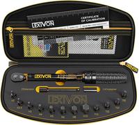 LEXIVON Bike Torque Wrench Set 15 Pieces, 1/4 Torque Wrench with 72-Tooth Gear,