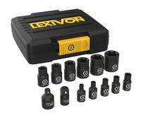 LEXIVON E-TORX Socket Set, Chrome Vanadium Alloy Steel | 13-Piece Female Star Socket E4 - E20 Set | Enhanced Storage Case (LX-147)