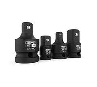 LEXIVON Impact Socket Adapter Reducer, Set of 4, 1/2" to 3/8" | 1/4" to 3/8" | 3/8" to 1/4" | 3/8" to 1/2" | Converter Adapter Set Fits Impact driver, Torque Wrench, power Drill, Ratchet (LX-112)
