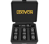LEXIVON Impact Socket Set 1/2 Inch Drive - Deep Wheel Nut Socket Set for Car