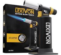 LEXIVON Kitchen Blow Torch, 40-80 Min Runtime, Adjustable Jet Flame