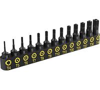 LEXIVON Tamper Proof Torx Bit Set, Premium S2 Alloy Steel | 13-Piece Security Star Bits, T4 - T40 | Precision CNC Machined (LX-301)