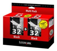 Lexmark 32 Black Twin Inks x 2
