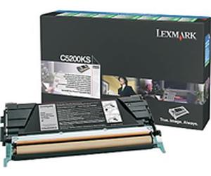 Lexmark 00C5200KS Original Lexmark C5200KS Return Program Black Toner Cartridge, 1.5K Page Yield