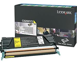 Lexmark 00C5200YS Original Lexmark C5200YS Return Program Yellow Toner Cartridge, 1.5K Page Yield