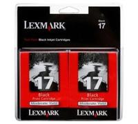 Lexmark #17 Inkjet Cartridge - Black - Twin-Pack