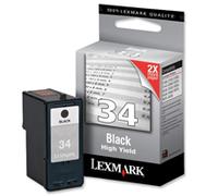 Lexmark 18C0034B Original Lexmark 34 High Yield Black Ink Cartridge - 018C0034E