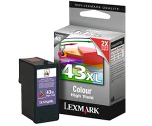 Lexmark 18YX143E Original Lexmark 43XL New Higher Yield Colour Ink Cartridge - 018YX143E