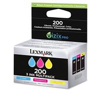 Lexmark #200CMY XL High Yield Return Program Ink Cartridges Combo Pack for Printer Accessories, Printing Ink (14L0269)