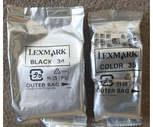 LEXMARK 34XL & 35XL Genuine Black & Colour High Yield Ink Cartridges Original
