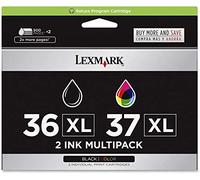 Lexmark 36XL/37XL High Yield Black/Color Return Prog Print Cart