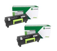 Lexmark 51B2000 Black Original Standard Capacity Toner Cartridges - Twin Pack