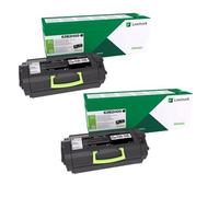 Lexmark 63B2H00 Black Original High Capacity Toner Cartridges - Twin Pack