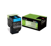 LEXMARK 802HC toner cartridge cyan standard capacity 3.000 pages 1-pack return program