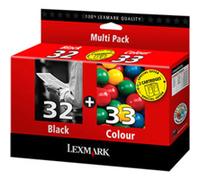 Lexmark 80D2926 Original Lexmark Standard Yield No 32 Black & No 33 Colour Ink Cartridges