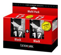 Lexmark 80D2954BR Original Lexmark No 17 Twin Pack High Yield Black Ink Cartridge